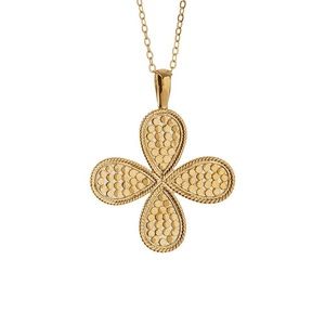 Anna Beck Clover Necklace Gold Chain 10k plated over sterling 925